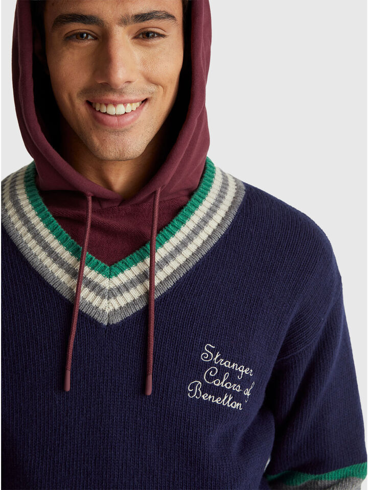 V NECK SWEATER L/S Men image number 4